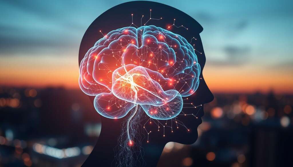 A-detailed-visualization-of-artificial-intelligence-intertwined-with-the-human-brain-1024x585 هل يمكن للذكاء الاصطناعي أن يشعر أو يفكر؟