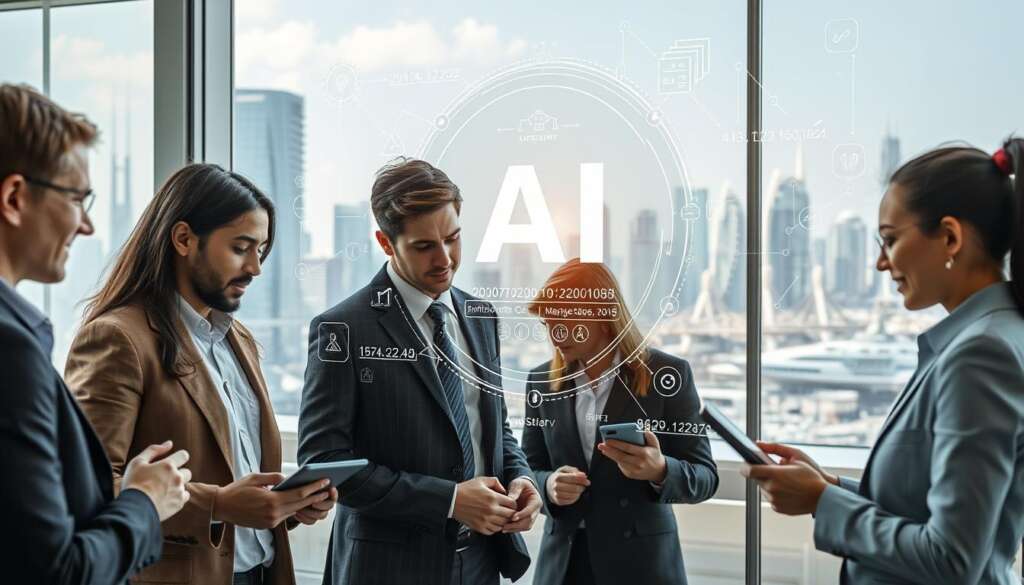 A-thought-provoking-scene-illustrating-the-impact-of-artificial-intelligence-on-the-workforce--1024x585 تأثير المشاريع العربية في الذكاء الاصطناعي على سوق العمل