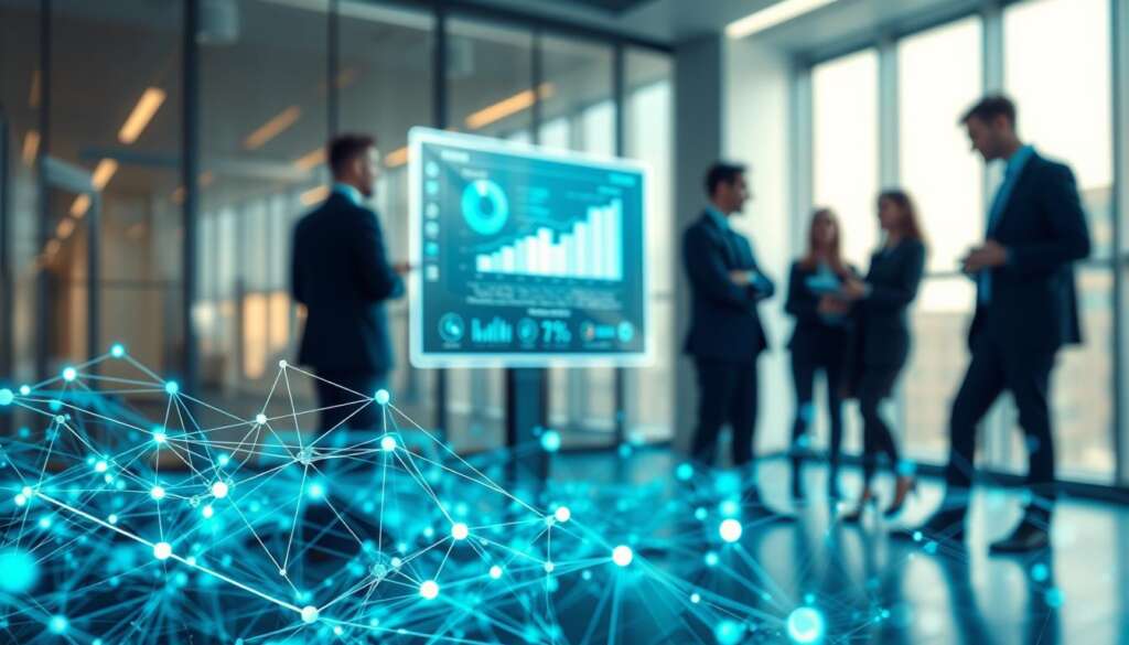 A-visually-engaging-illustration-of-a-predictive-model-concept.-In-the-foreground-depict-an-1024x585 ما هو النموذج التنبؤي؟ وكيف يعمل؟