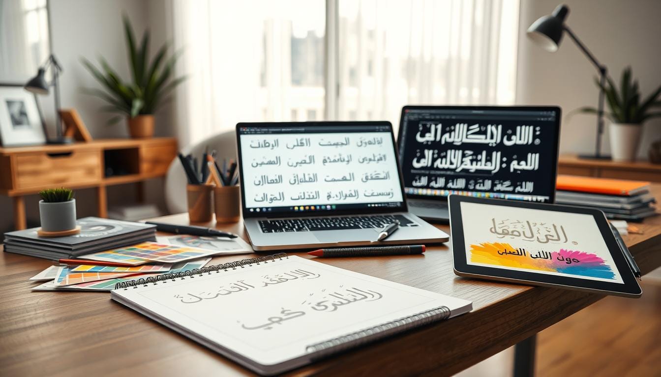 أدوات تصميم لوجوهات عربية باحترافية