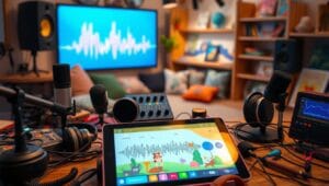 أدوات دمج الصوت مع القصة لإنشاء محتوى قصصي مسموع للأطفال